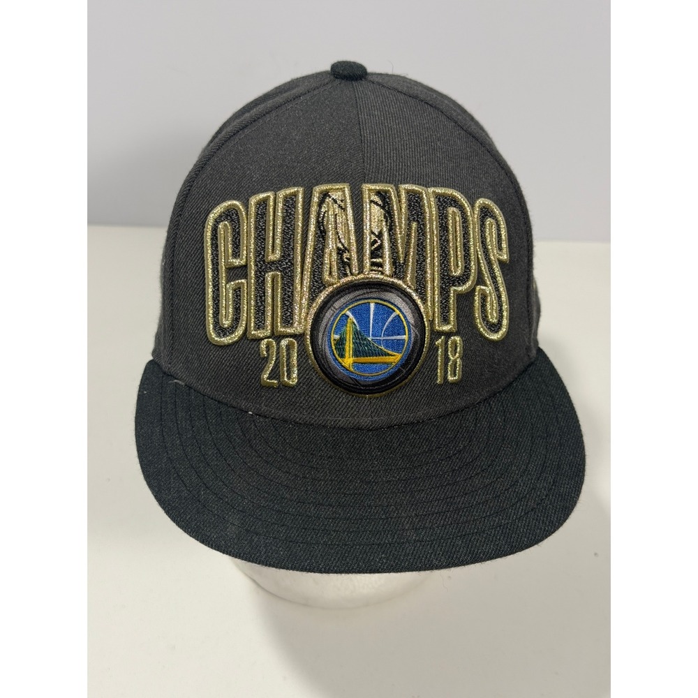 New Era Golden State Warriors 2018‎ NBA Champions 9FIFTY Snapback Hat Grey Gold